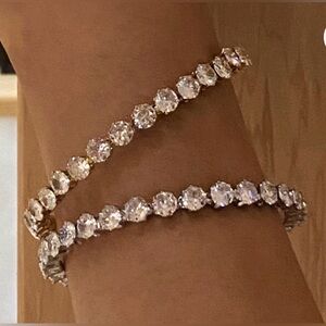 Tennis Bracelet Adjustable Round Stone NWT
